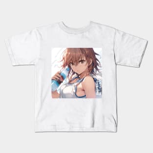 misaka workout Kids T-Shirt